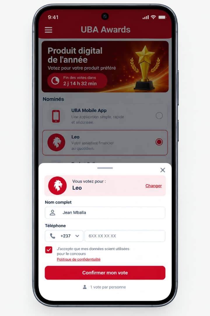 Écran de vote